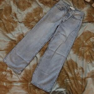 nwot Denim Forum Farrah wide leg 27 28L